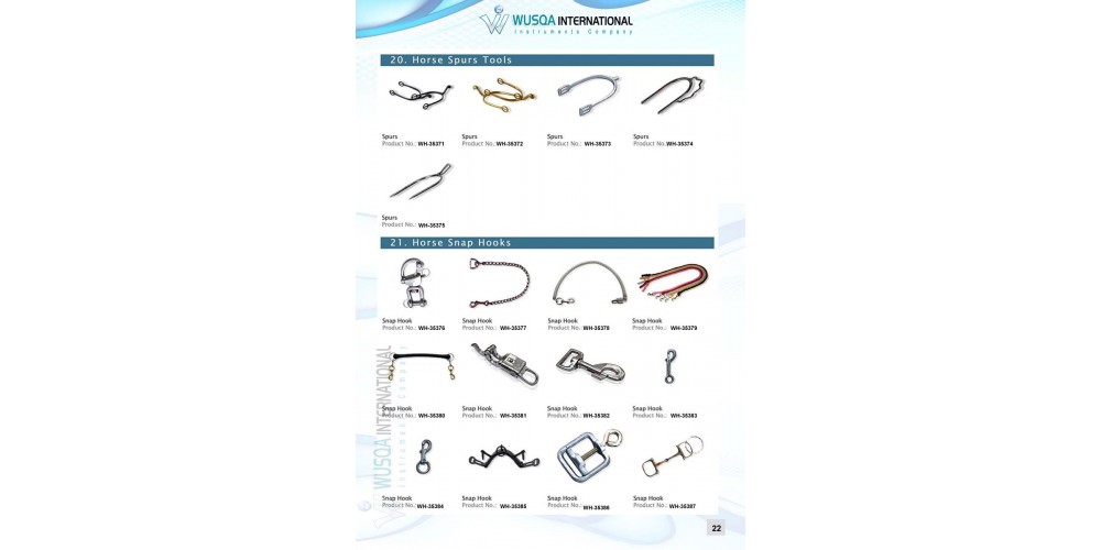 Horse Spurs Tools and Snap Hooks